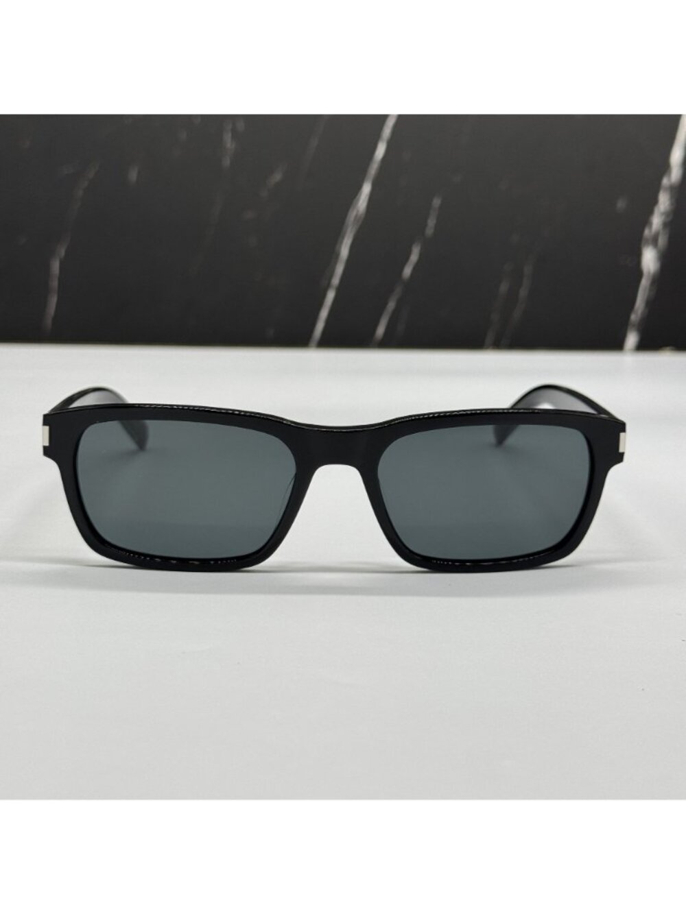 Saint Laurent SL662 001 Square Black Gray Sunglasses - Picture 3 of 10